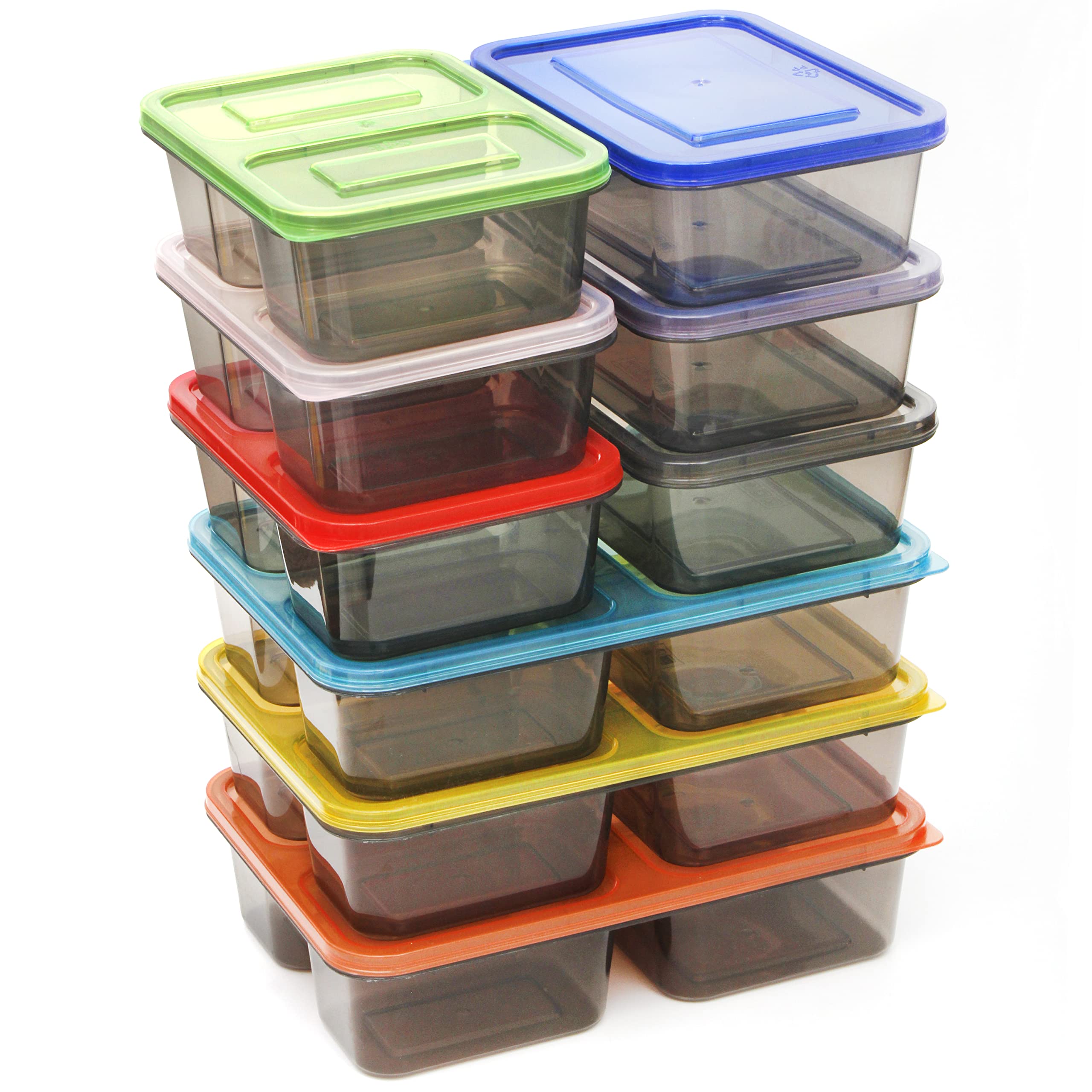 Youngever 9 Sets Bento Lunch Box, Meal Prep Containers, Reusable Plastic Food Storage Container Boxes