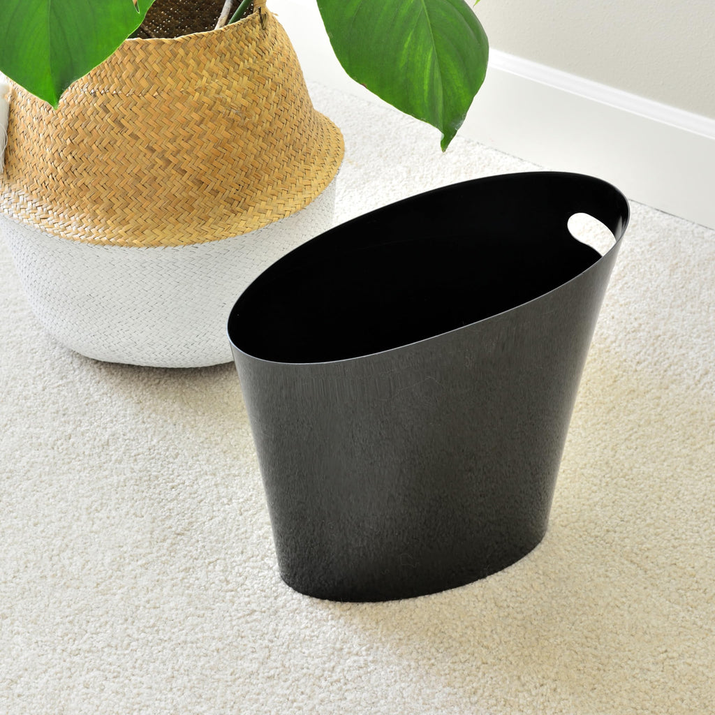 Youngever 2 Gallon Slim Trash Can, Plastic Garbage Container Bin, Small Trash Bin with Handles for Home Office, Living Room, Study Room, Kitchen, Bathroom (2 Pack)