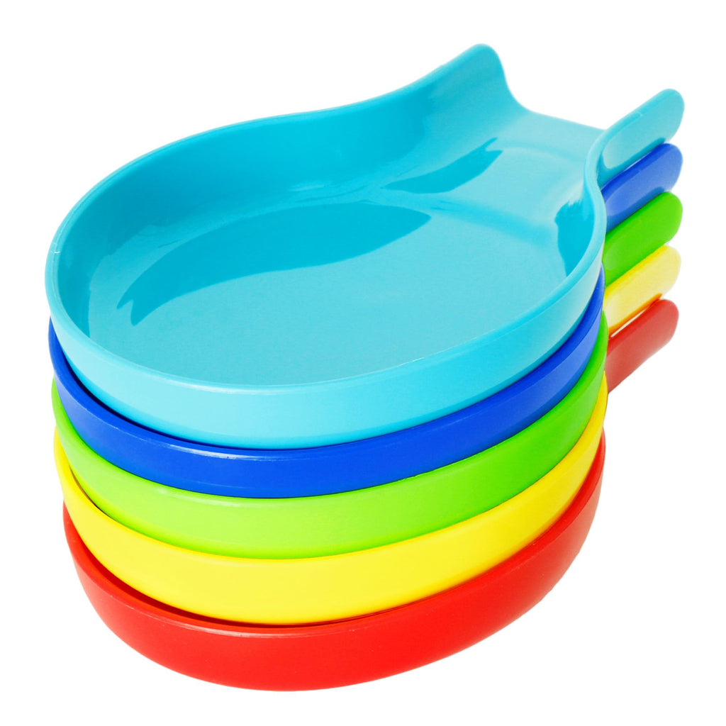 Youngever 5 Pack Plastic Spoon Rests, Kitchen Utensil Holders, Plastic Spoon Holders