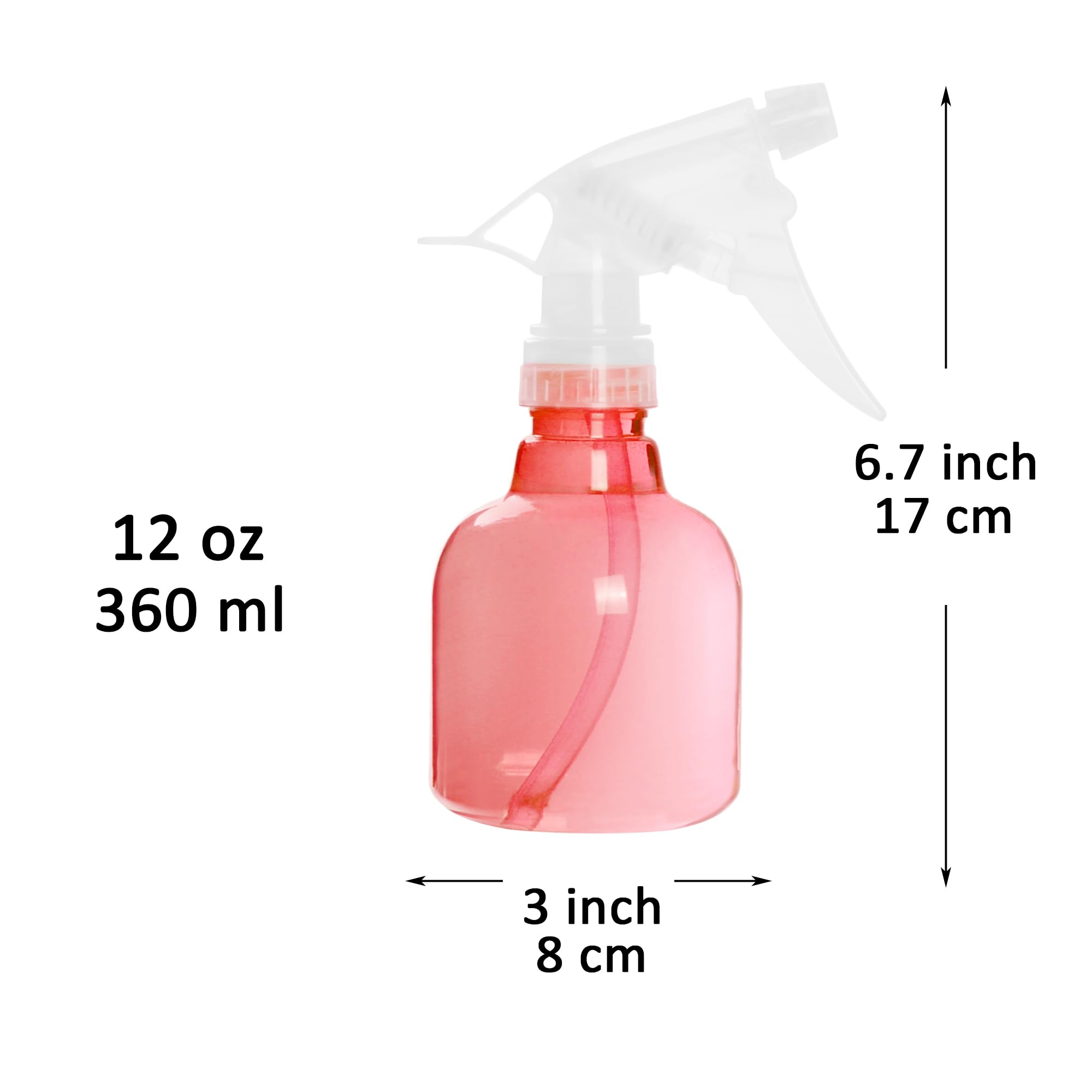 Youngever 6 Pack 12 Ounce Empty Plastic Spray Bottles