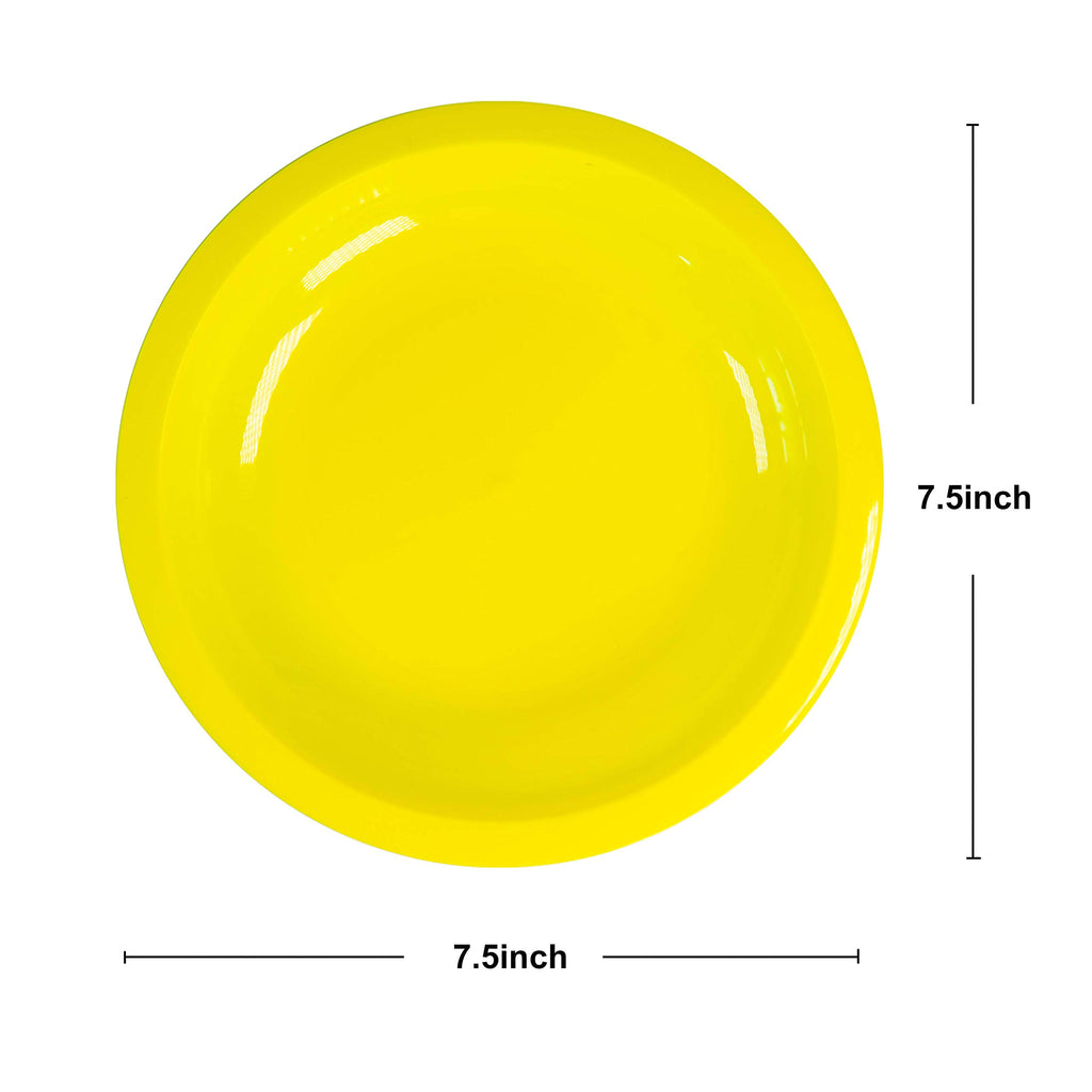 Youngever 9 Pack 20cm Small Plastic Plates, Kids Plates, Re-usable Toddler Plates, Snack Plates, Microwave Safe, Dishwasher Safe, Set of 9