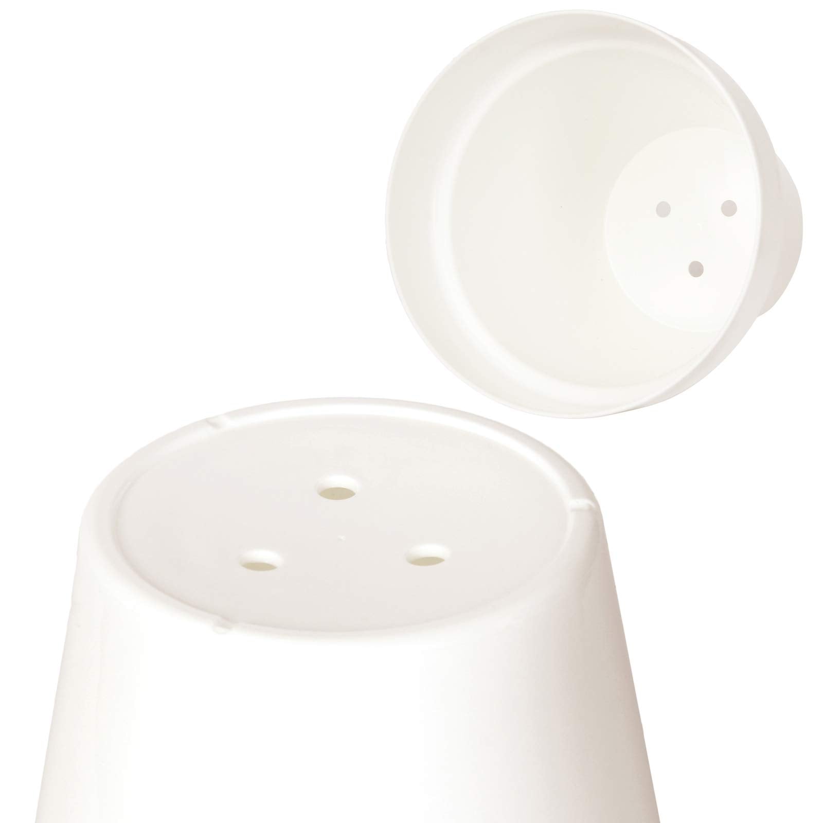 Youngever 7 Pack 6.5 Inch Plastic Planters, Indoor Flower Plant Pots, Classic Decorative Gardening Pot with Drainage