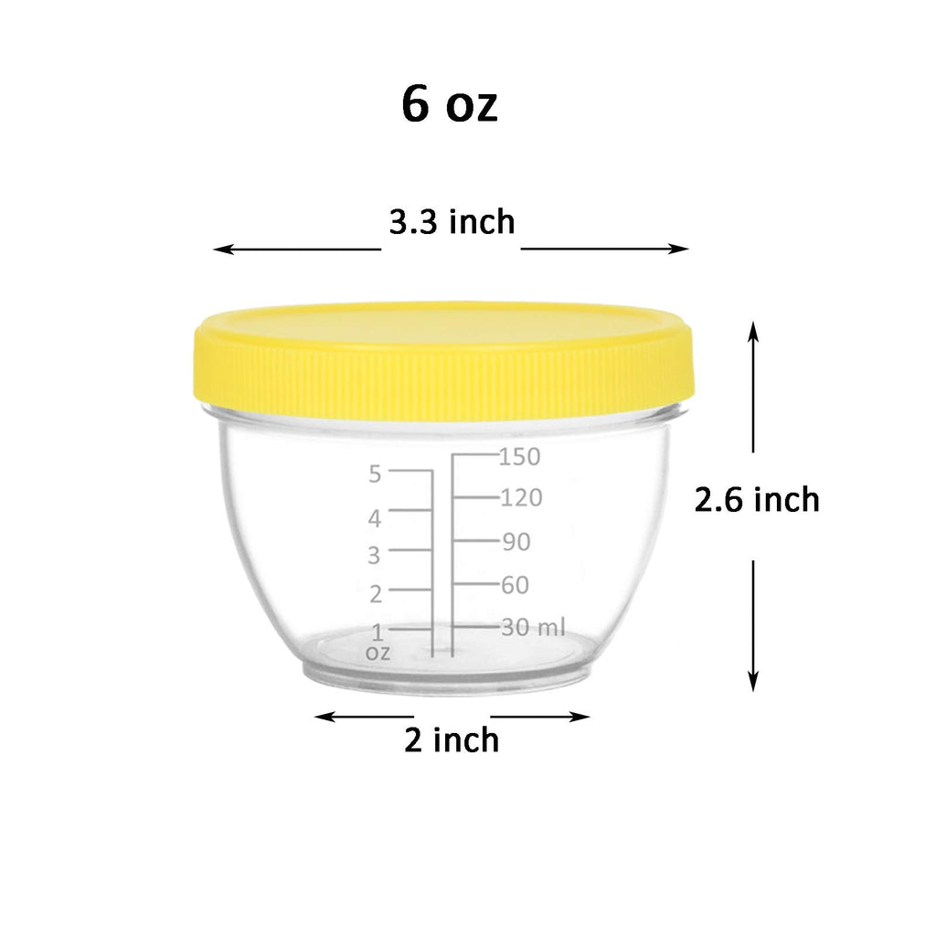 Youngever 18 Sets Baby Food Storage, 6 Ounce Baby Food Containers with Lids, 9 Bright Pink Colors, with Lids Labels