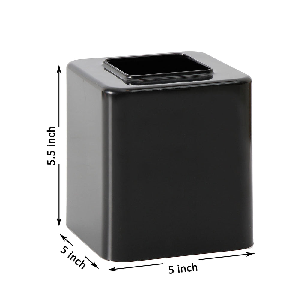 Youngever 2 Pack Tissue Box Covers, Plastic Square Tissue Box Holders, Square Napkin Box Holders
