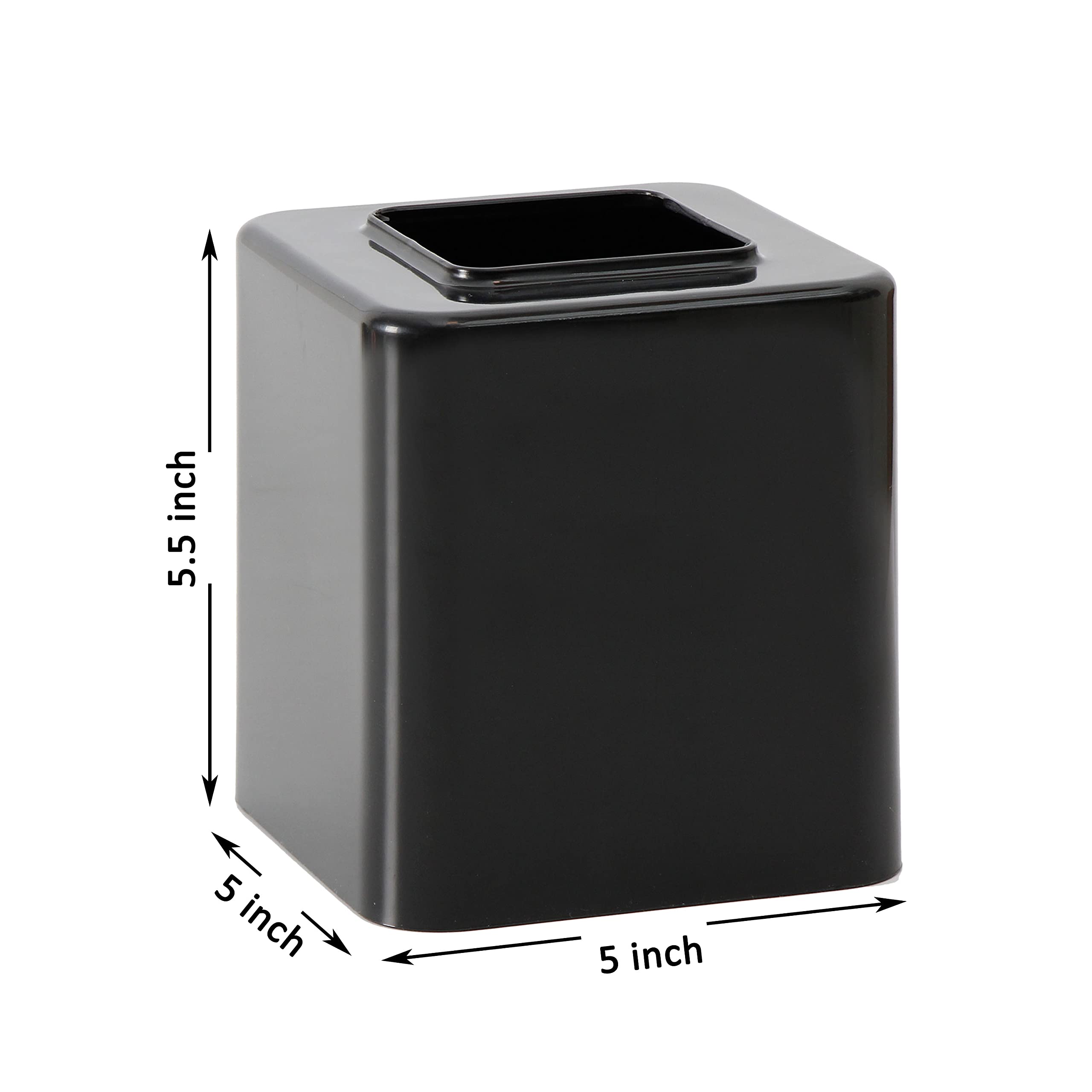 Youngever 2 Pack Tissue Box Covers, Plastic Square Tissue Box Holders, Square Napkin Box Holders