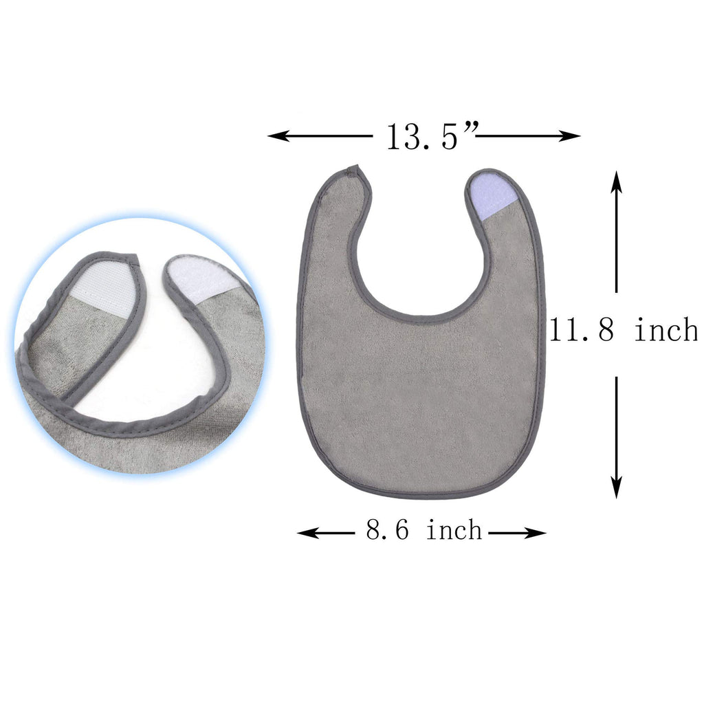 Youngever 12 Baby Bibs, Stay Dry Soft Waterproof Baby Terry Bibs for 3 To 12 Months