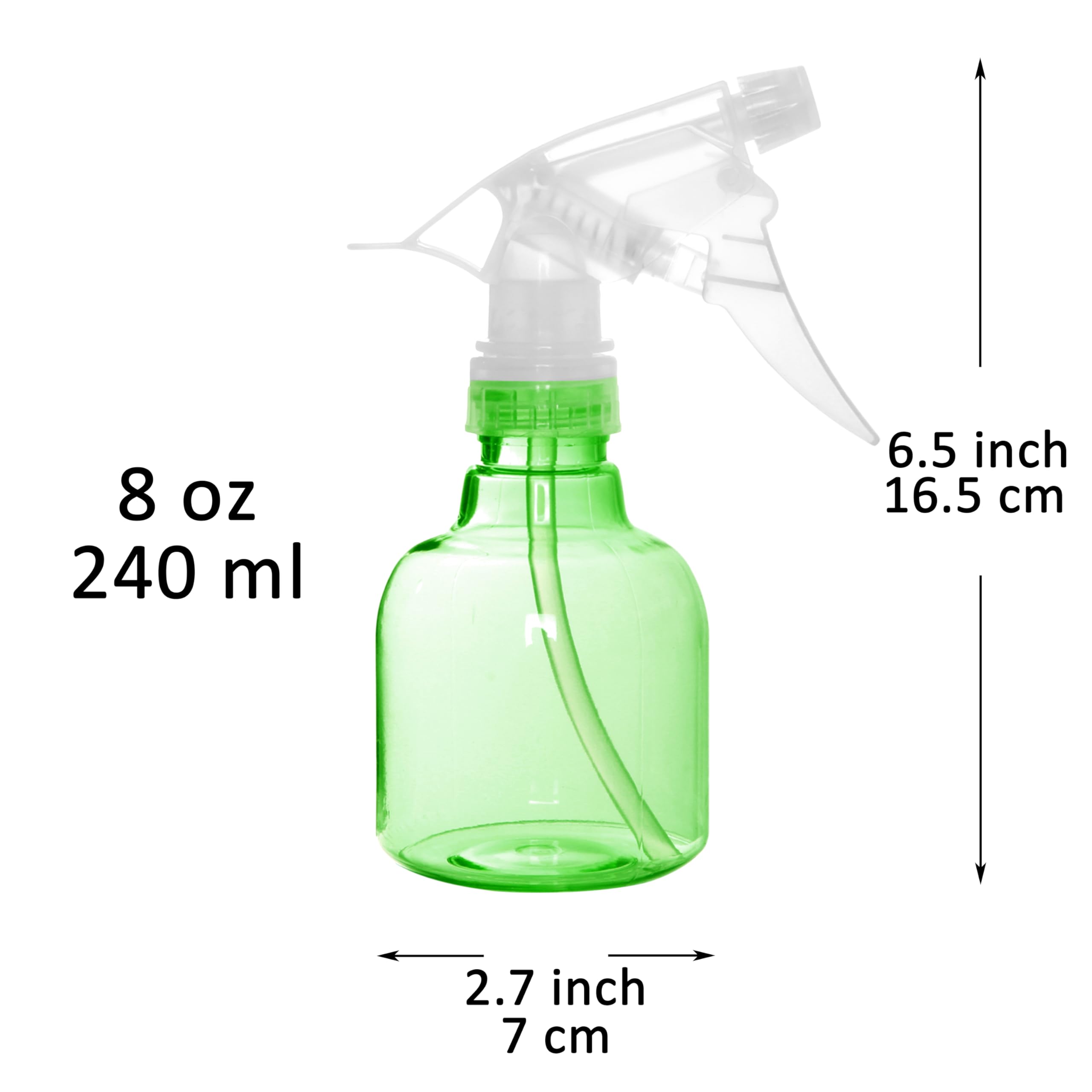 Youngever 6 Pack 8 Ounce Empty Plastic Spray Bottles