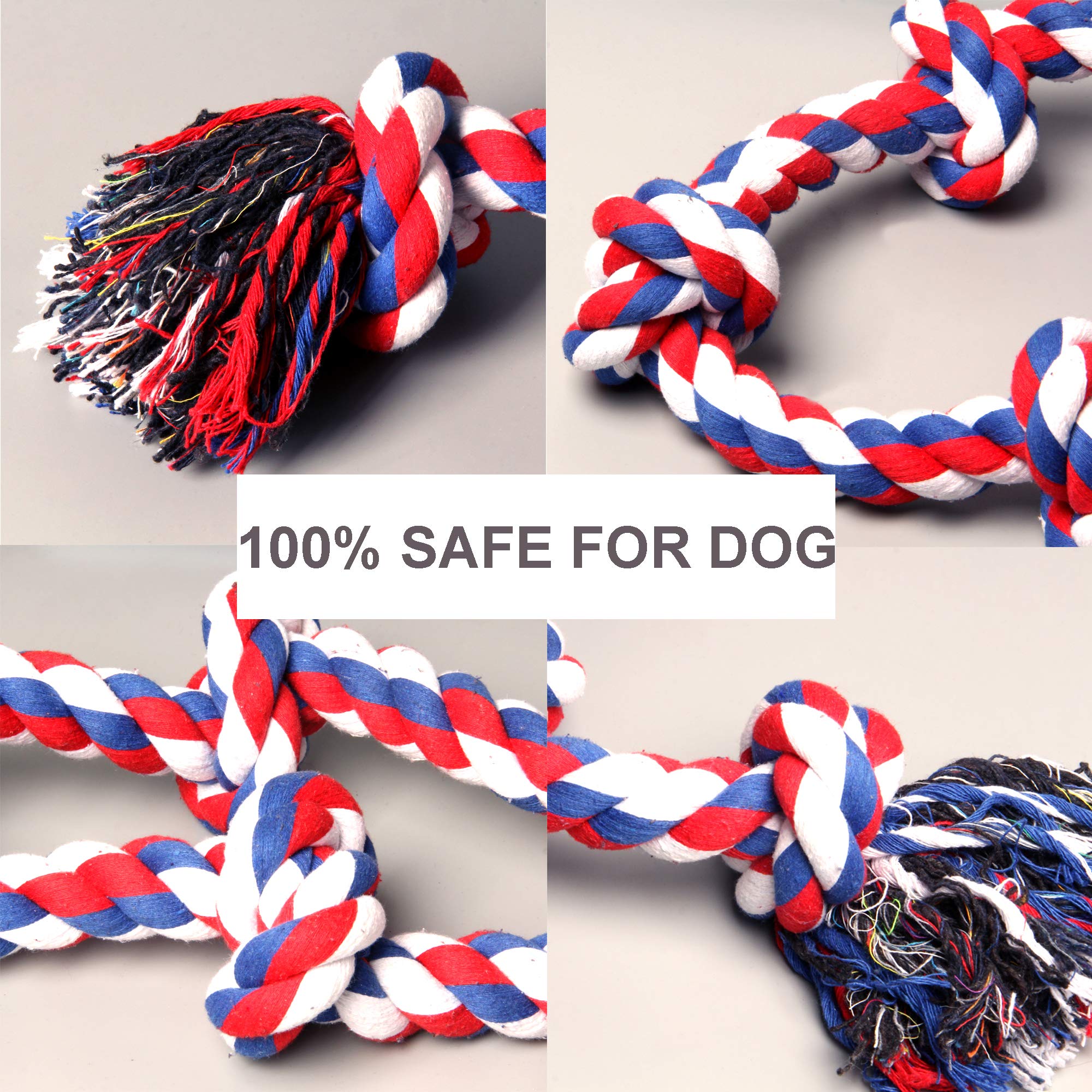 Youngever 3.5 Feet Tough Rope Toys for Aggressive Chewers, XL & Large Dogs, Indestructible Tug War Teeth Cleaning