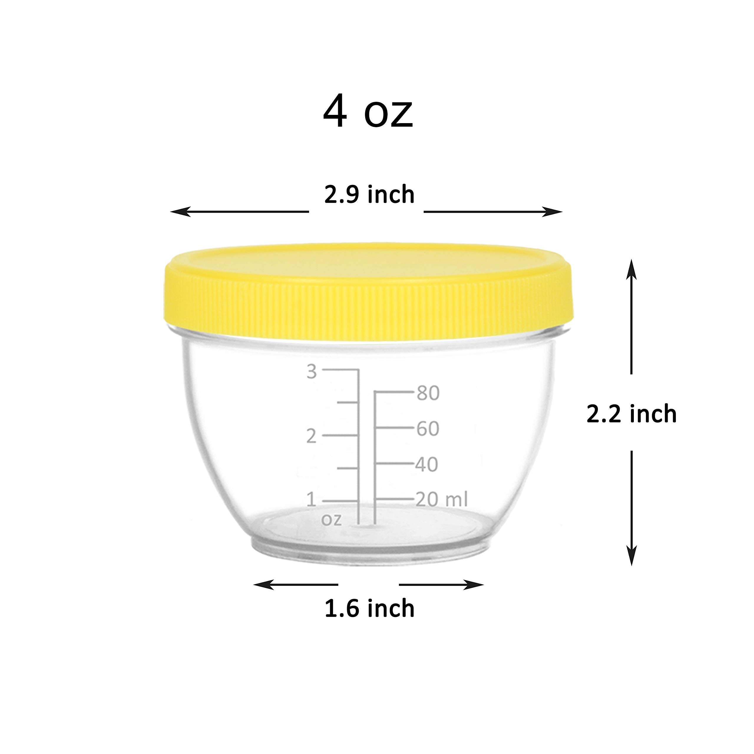 Youngever 18 Sets Baby Food Storage, 4 Ounce Baby Food Containers with Lids, 9 Bright Pink Colors, with Lids Labels