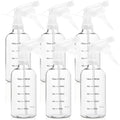 Youngever 6 Pack Empty Plastic Spray Bottles with Measurement, Spray Bottles for Hair and Cleaning Solutions