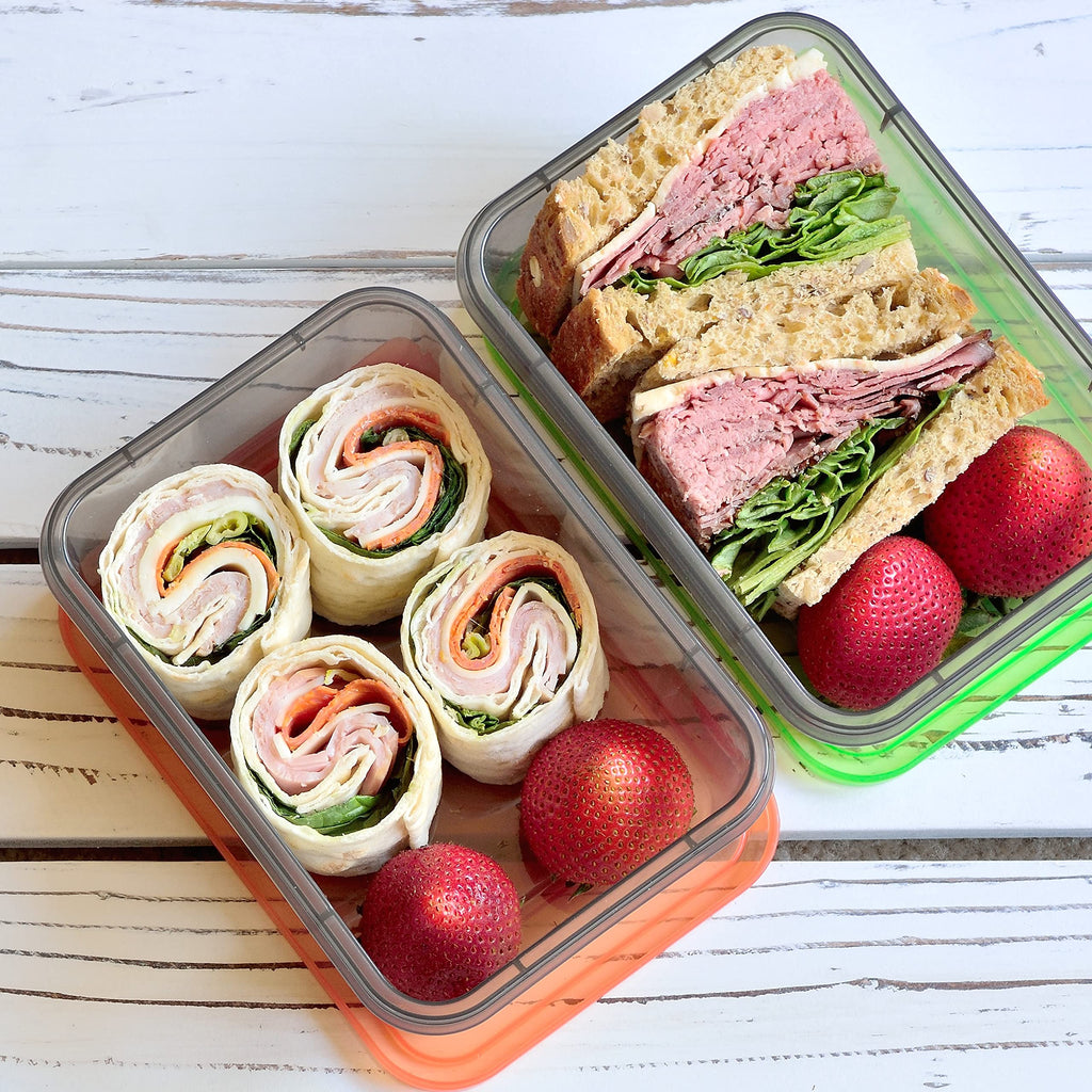 Youngever 9 Sets Bento Lunch Box, Meal Prep Containers, Reusable Plastic Food Storage Container Boxes