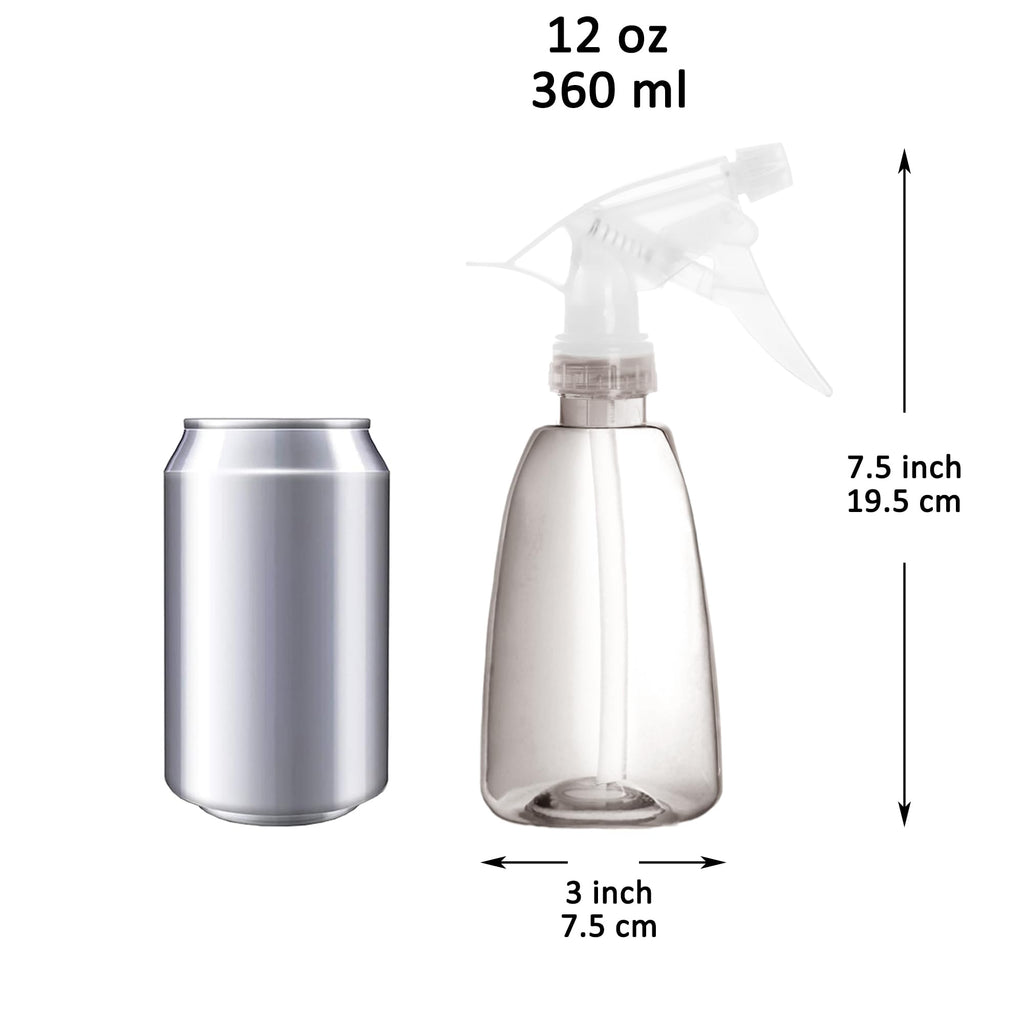 Youngever 6 Pack 12 Ounce Empty Plastic Spray Bottles, Spray Bottles for Hair and Cleaning Solutions