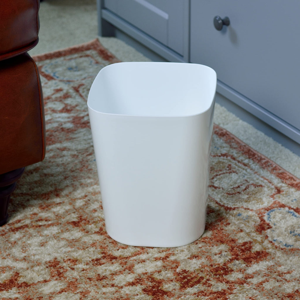 Youngever 2 Pack 1.5 Gallon Square Trash Can, Plastic Garbage Container Bin, Small Trash Bin for Home Office, Living Room, Study Room, Kitchen, Bathroom