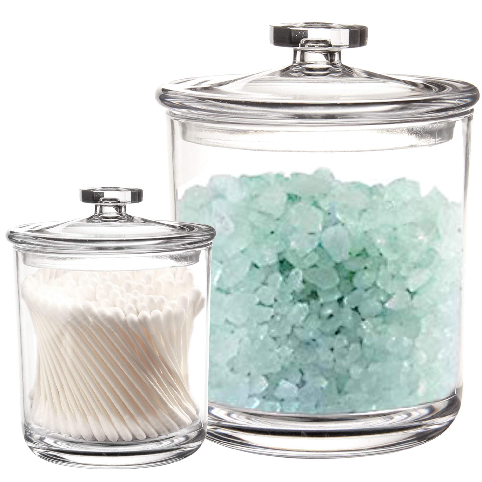 Youngever Clear Plastic Apothecary Jars
