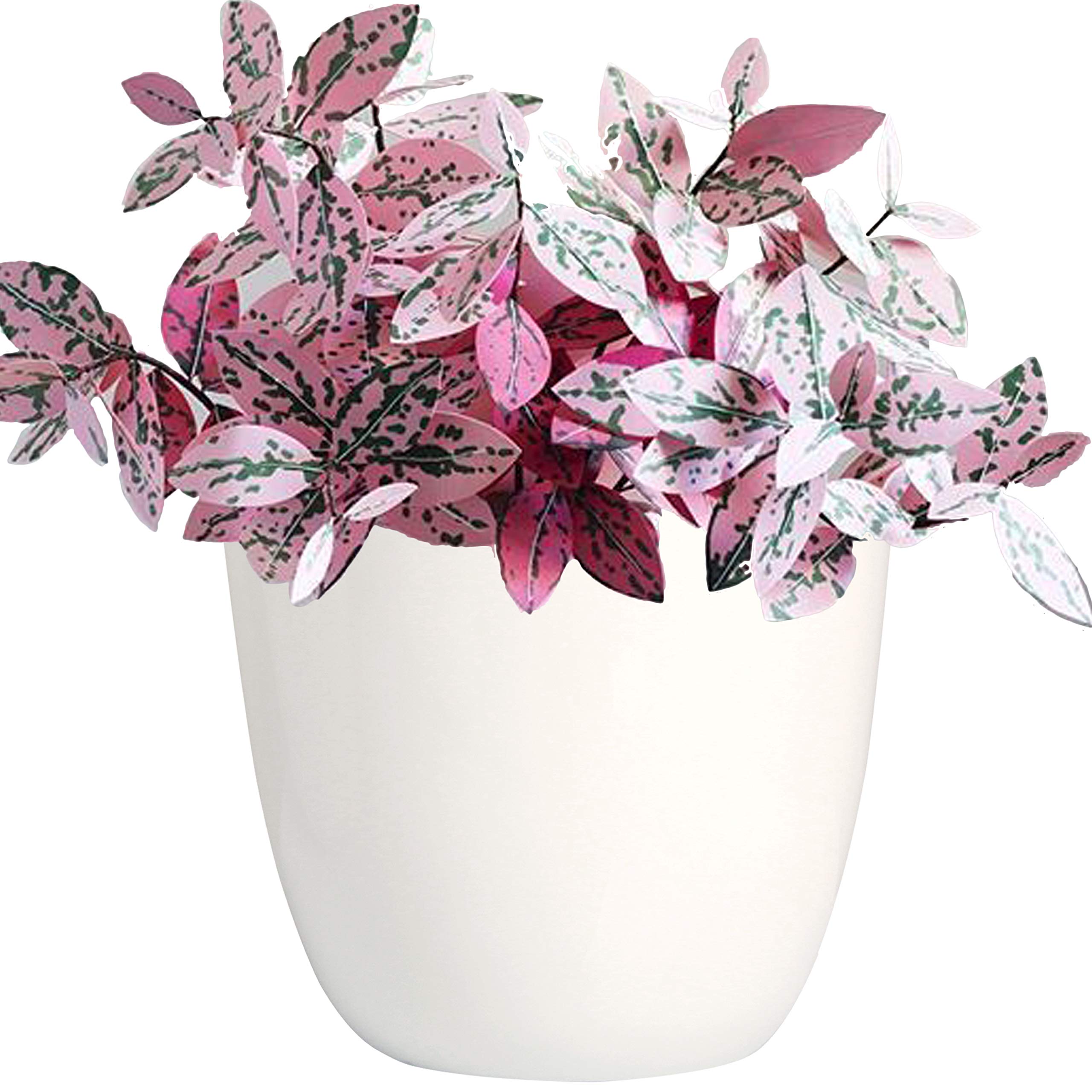 Youngever 6 Pack 7.5 Inch Plastic Planters Indoor Flower Plant Pots, Modern Decorative Gardening Pot with Drainage for All House Plants, Flowers, Herbs