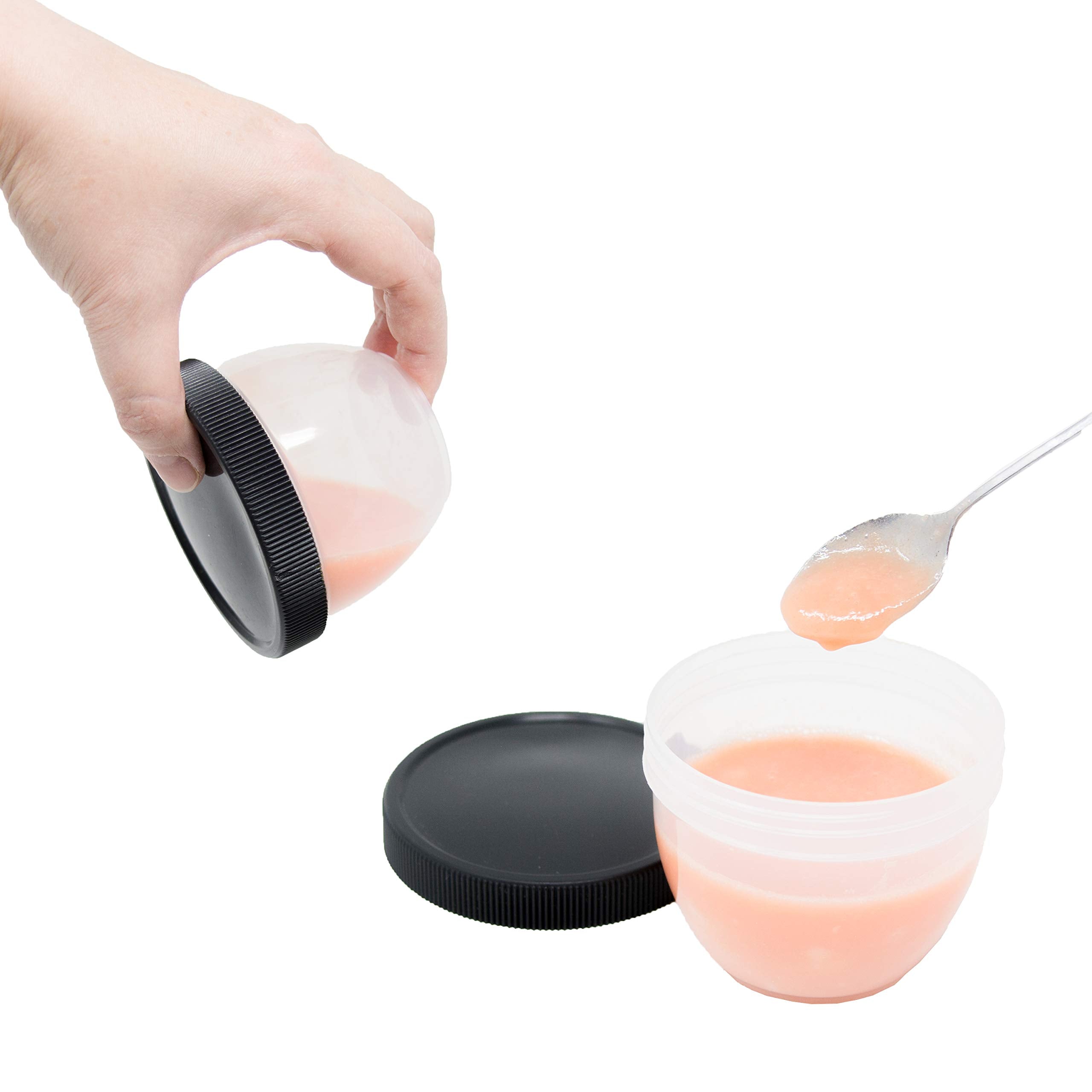 Youngever 18 Sets Baby Food Storage, 4 Ounce Plastic Baby Food Containers with Lids, 9 Urban Colors, with Lids Labels