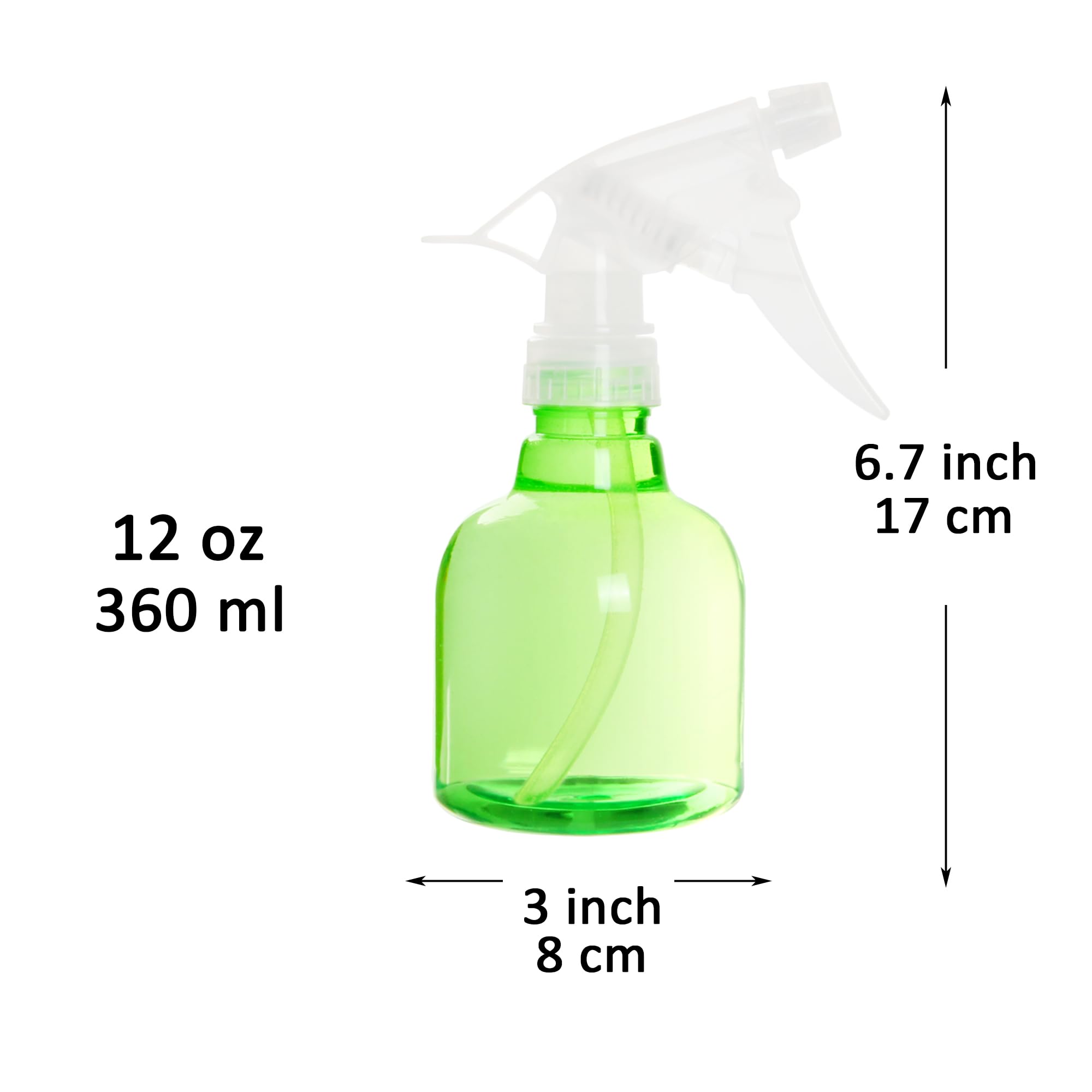 Youngever 6 Pack 12 Ounce Empty Plastic Spray Bottles