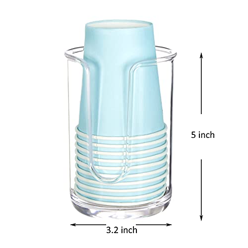 Youngever 2 Pack Plastic Disposable Paper Cup Dispenser, Plastic Dispenser Cup Holder