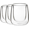 Youngever 3 Pack Espresso Cups, Double Wall Thermo Insulated Espresso Cups, Glass Coffee Cups, 3.5 Ounce