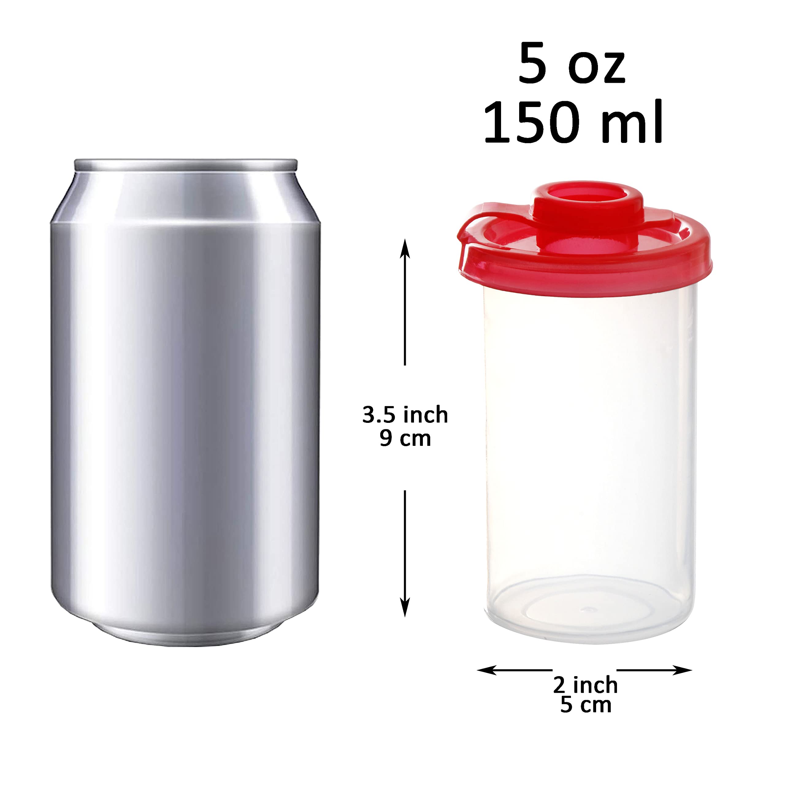 Youngever 3 Pack Plastic Salt and Pepper Shakers, Clear Salt and Pepper Containers with Lid, Plastic Spice Jar, Spice Dispenser