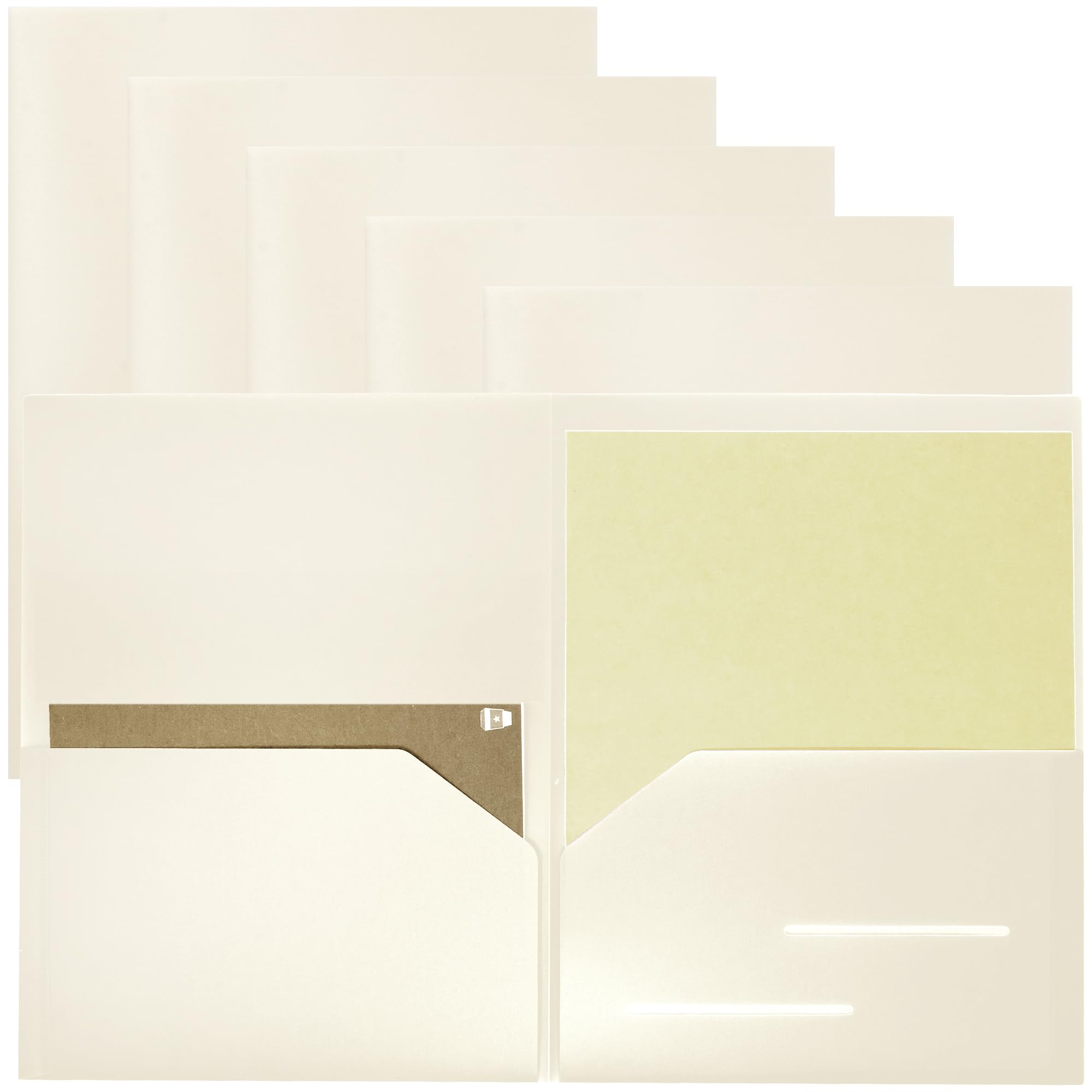 Youngever 6 Pack Heavy Duty Plastic Two Pocket Folders, Heavy Duty Plastic 2 Pocket Folder