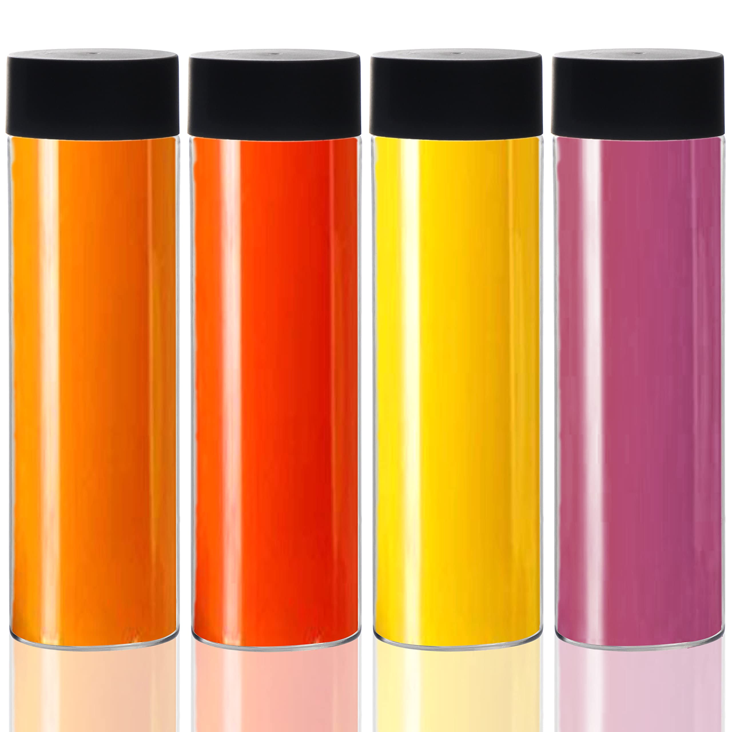 Youngever 6 Pack 16 Ounce Plastic Juice Bottles with Caps, Drinking Bottles with Lids, Beverage Containers