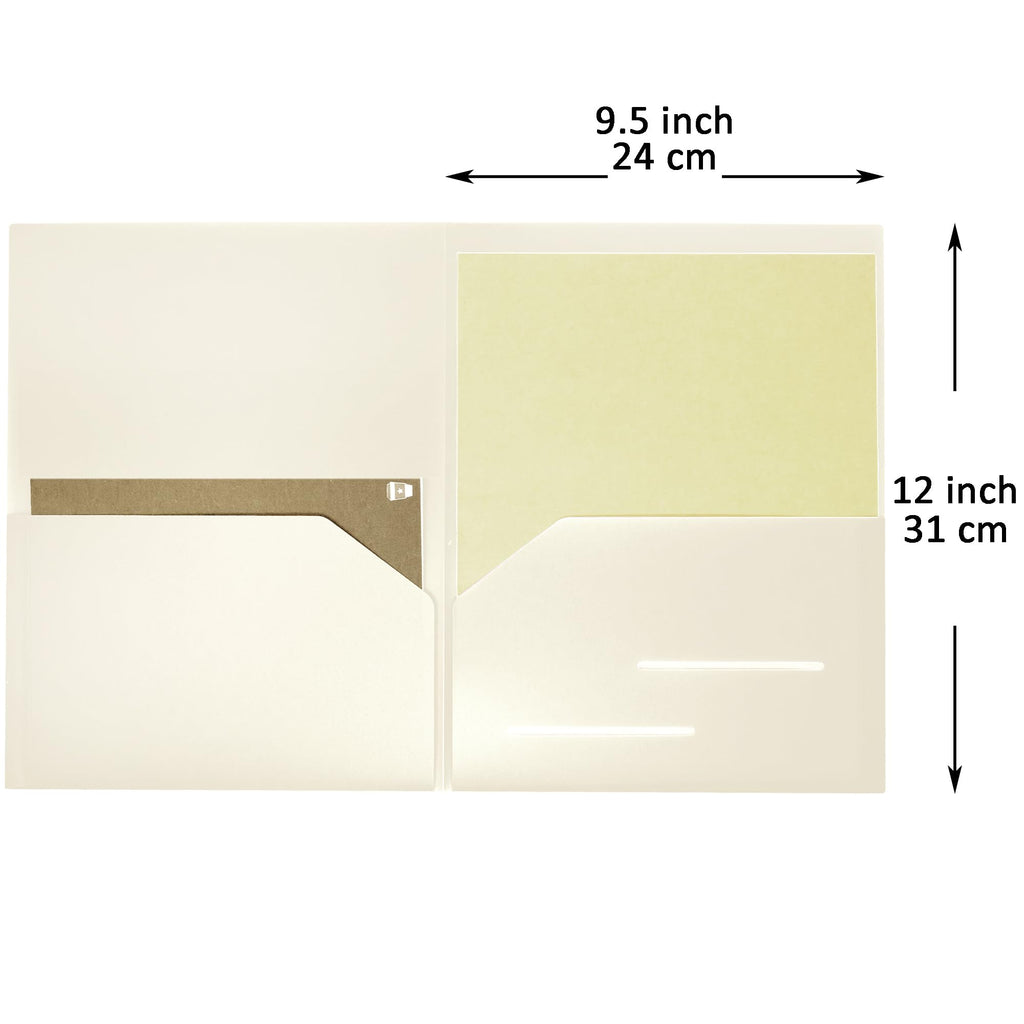 Youngever 6 Pack Heavy Duty Plastic Two Pocket Folders, Heavy Duty Plastic 2 Pocket Folder