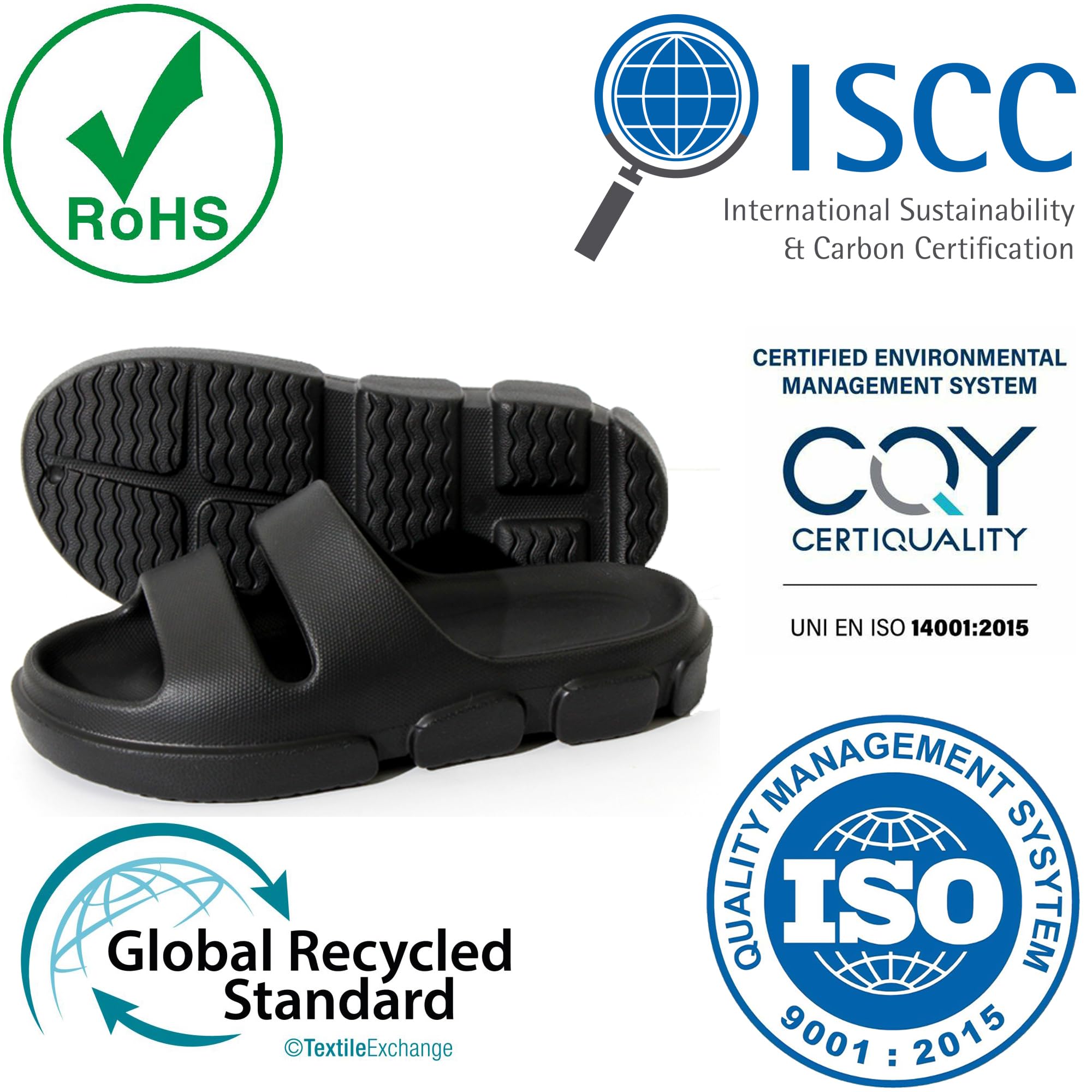 SPRUCE INT SHEYOUNG Slide Sandals for Women Indoor Outdoor, House Slippers for Woman, Non Slip Rubber Shower Slides, Two Strap Arch Support Sandals