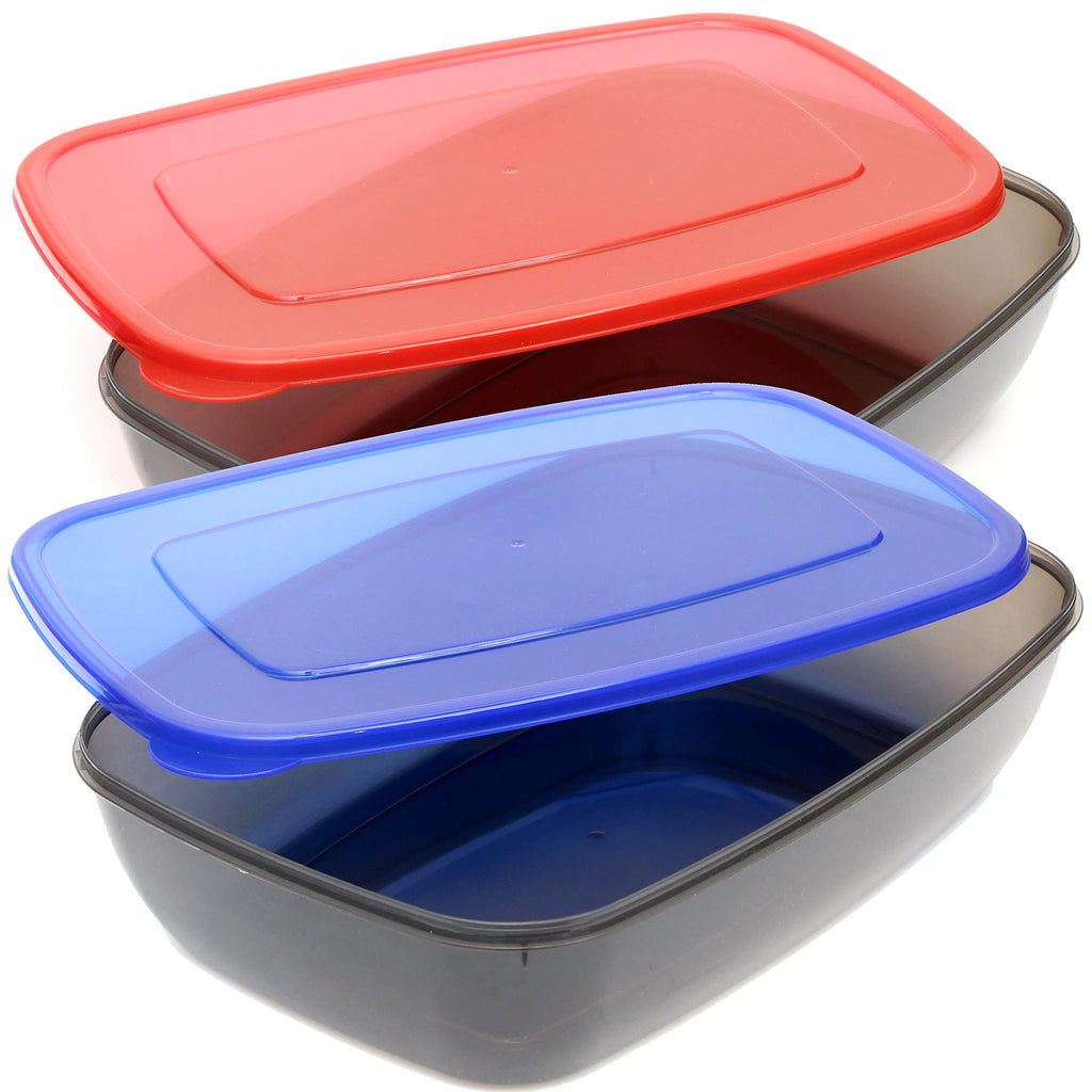 Youngever 2 Pack 1.5 Gallon Food Storage Container Boxes, Large Reusable Plastic Meal Prep Containers