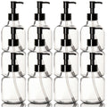 Youngever 6 Pack Plastic Pump Bottles, Clear Refillable Plastic Pump Bottles with Travel Lock