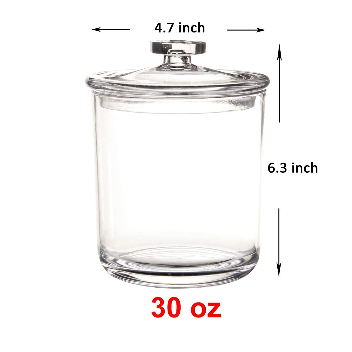Youngever Clear Plastic Apothecary Jars