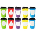 Youngever 70 Sets Hot Coffee Cups Durable Paper Cups with Travel Lids, 12 Ounce Disposable Cups For To Go Travel Mug Office Party Favor