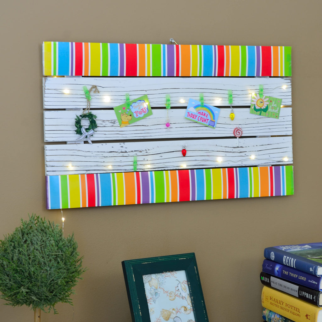 Youngever 52.5 ft Bulletin Board Borders Confetti Border for Classroom Decoration (Rainbow Stripe Design)