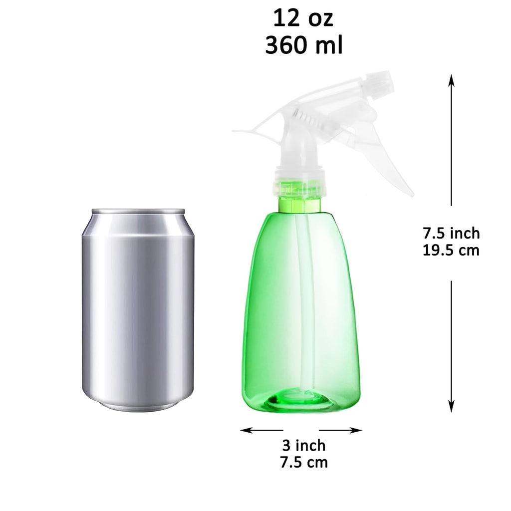 Youngever 6 Pack 12 Ounce Empty Plastic Spray Bottles, Spray Bottles for Hair and Cleaning Solutions