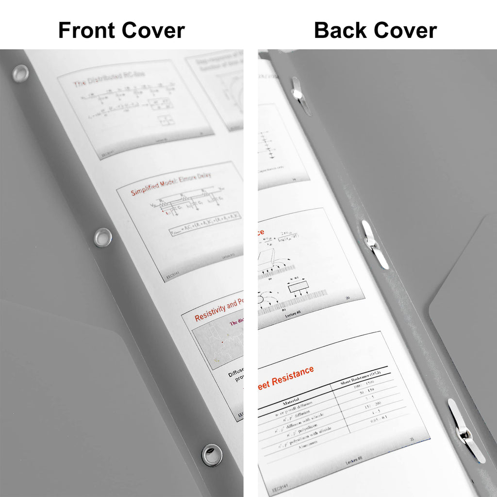 Youngever 6 Pack Heavy Duty Plastic Two Pocket Folders with 3 Prongs, Metal Prongs Fastener, Heavy Duty Plastic 2 Pocket Folder, in 6 Urban Colors