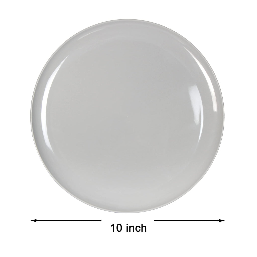 Youngever 10 Inch Plastic Plates, Large Plates, Dinner Plates, Set of 9