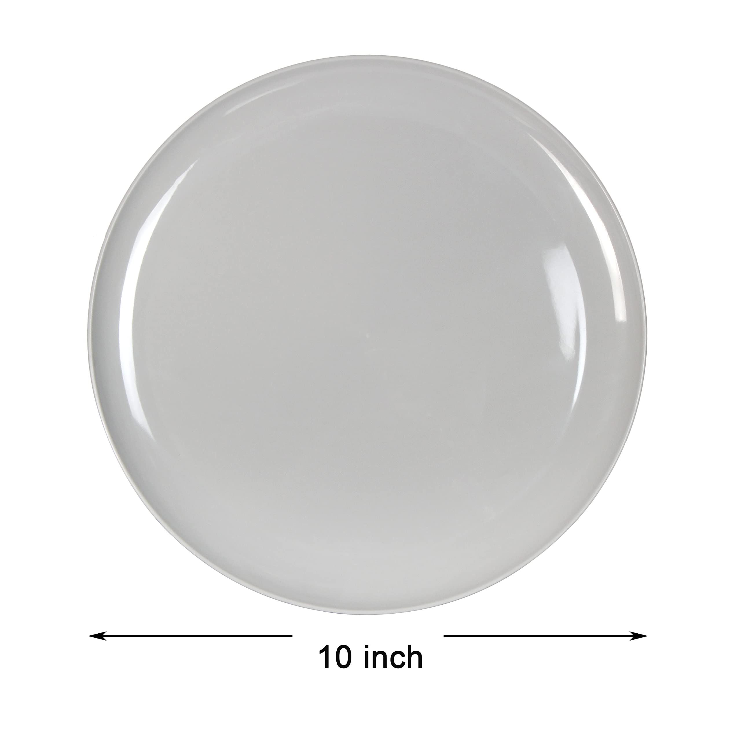 Youngever 10 Inch Plastic Plates, Large Plates, Dinner Plates, Set of 9