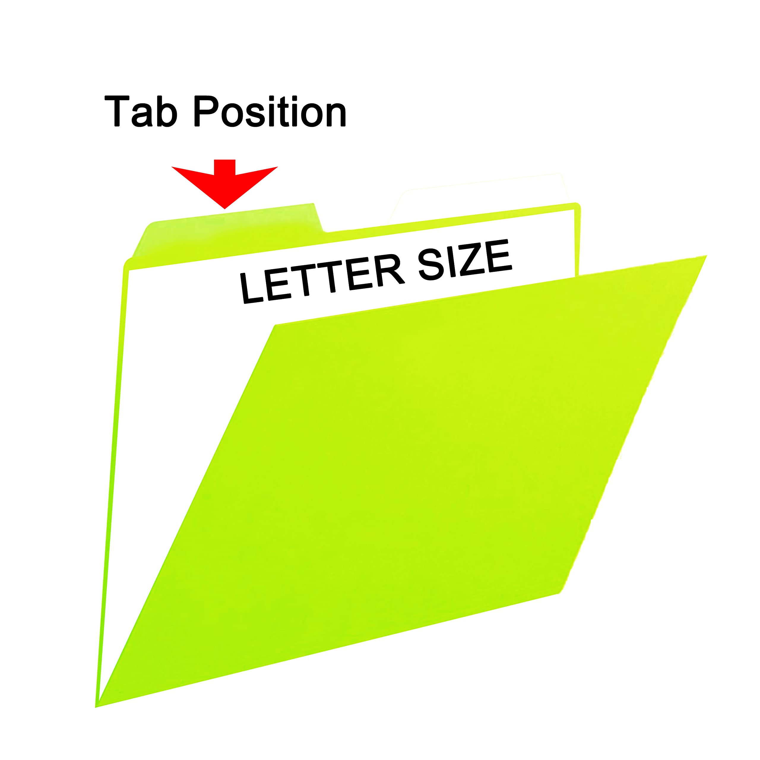 Youngever 10 Pack Plastic Tab Folders - Heavy Duty Plastic Tab Folder, in 5 Colors