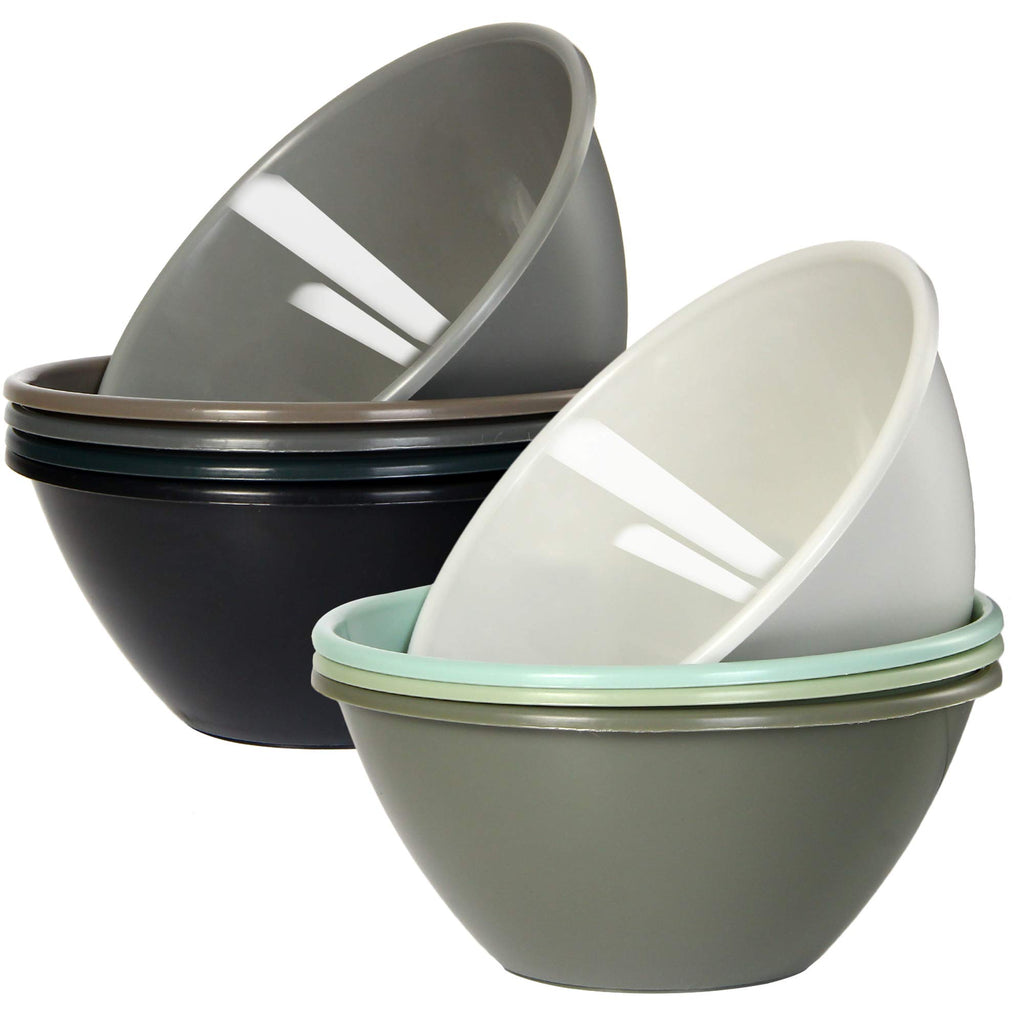 Youngever 32 ounce Plastic Bowls, Large Cereal Bowls, Large Soup Bowls, Set of 9