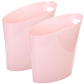 Youngever 2 Gallon Slim Trash Can, Plastic Garbage Container Bin, Small Trash Bin with Handles for Home Office, Living Room, Study Room, Kitchen, Bathroom (2 Pack)