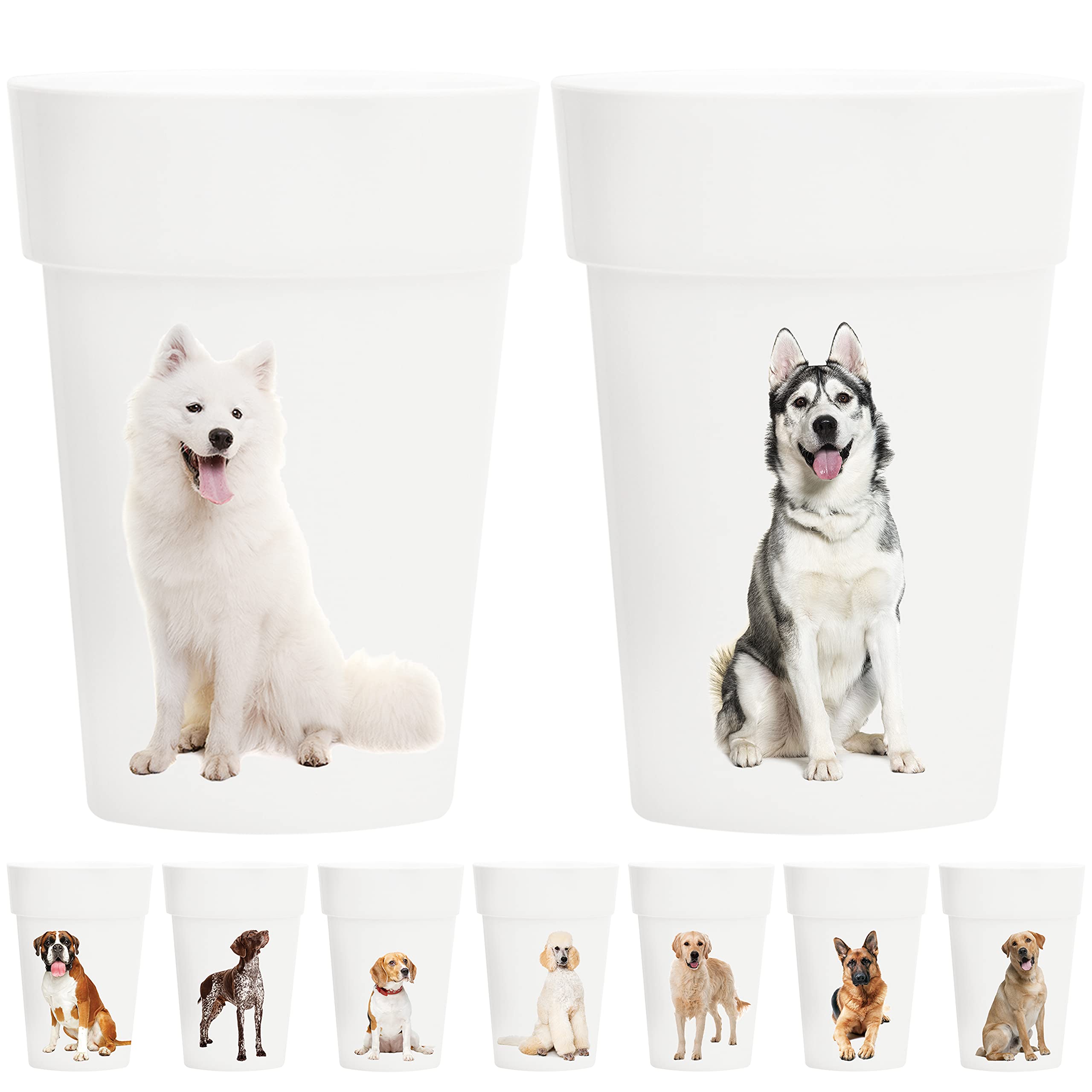 Youngever 18 Pack 12 Ounce Plastic Kids Juice Tumblers, Unbreakable Drinking Glasses, Plastic Cups, Reusable | Stackable | NO BPA | Top-rack Dishwasher Safe