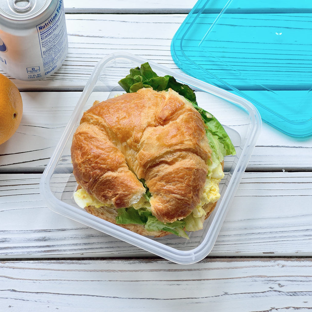 Youngever 3 Pack 20 Ounce Sandwich Containers for Lunch Box, Reusable Food Storage Containers, Meal Prep Containers, Single Sandwich