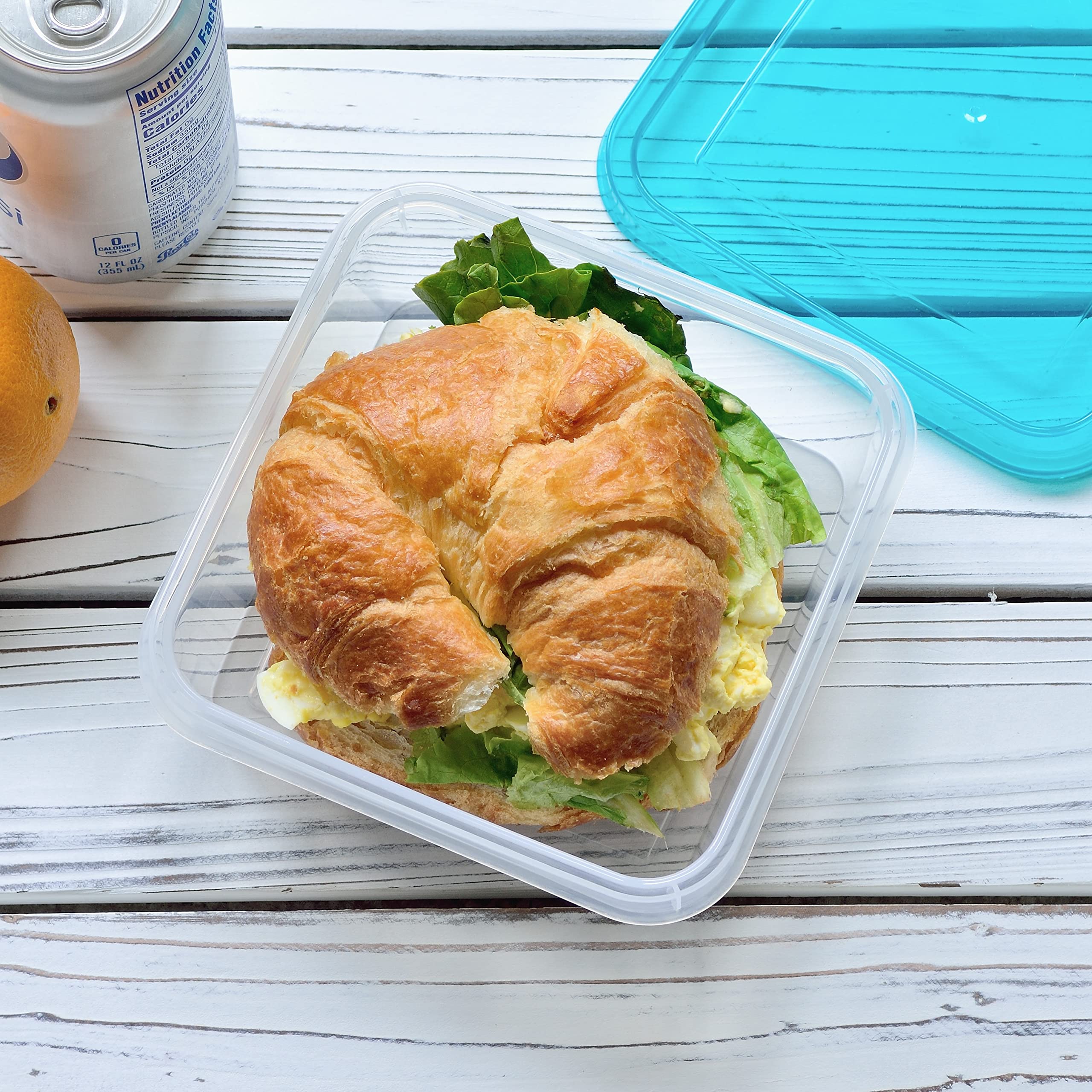 Youngever 3 Pack 20 Ounce Sandwich Containers for Lunch Box, Reusable Food Storage Containers, Meal Prep Containers, Single Sandwich