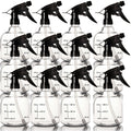 Youngever 12 Pack 16 Ounce Empty Plastic Spray Bottles, Spray Bottles for Hair and Cleaning Solutions