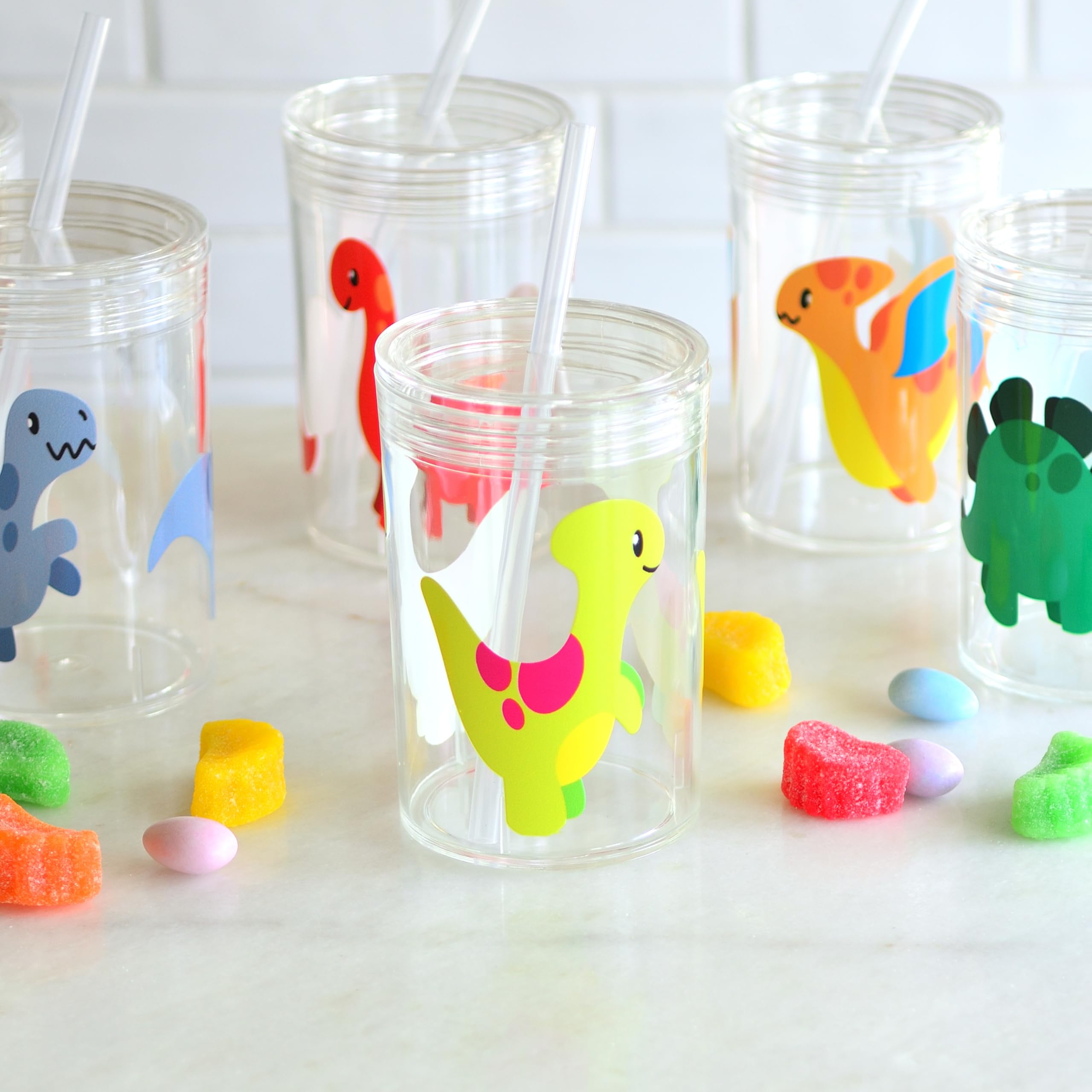 Youngever Tritan Kids Cup, Reusable 14 Ounce Tritan Water Cup with Lid and Straw, Unbreakable Kids Straw Cup