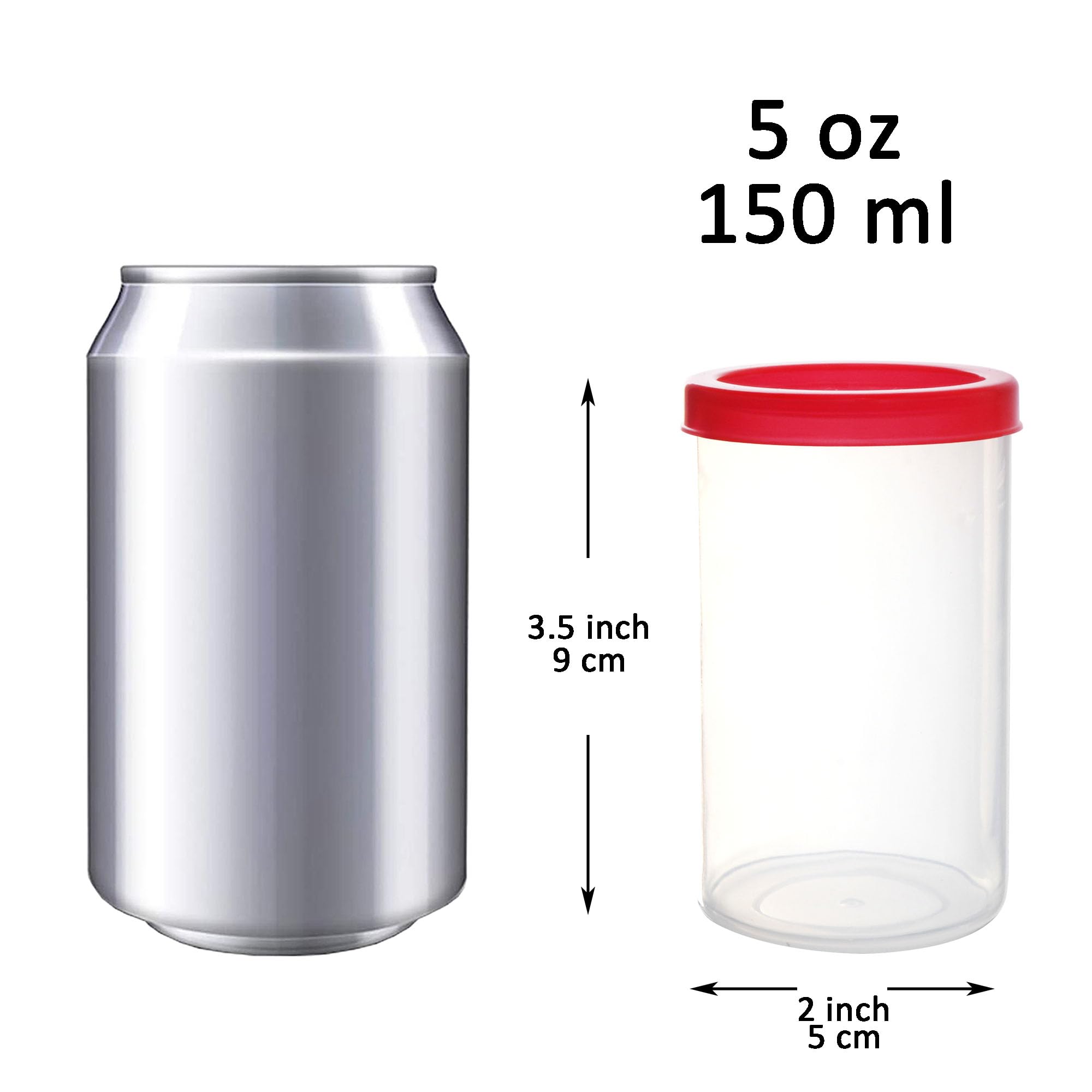 Youngever 3 Pack Plastic Condiment Containers, Sauce Containers with Lid, Plastic Salad Dressing Container