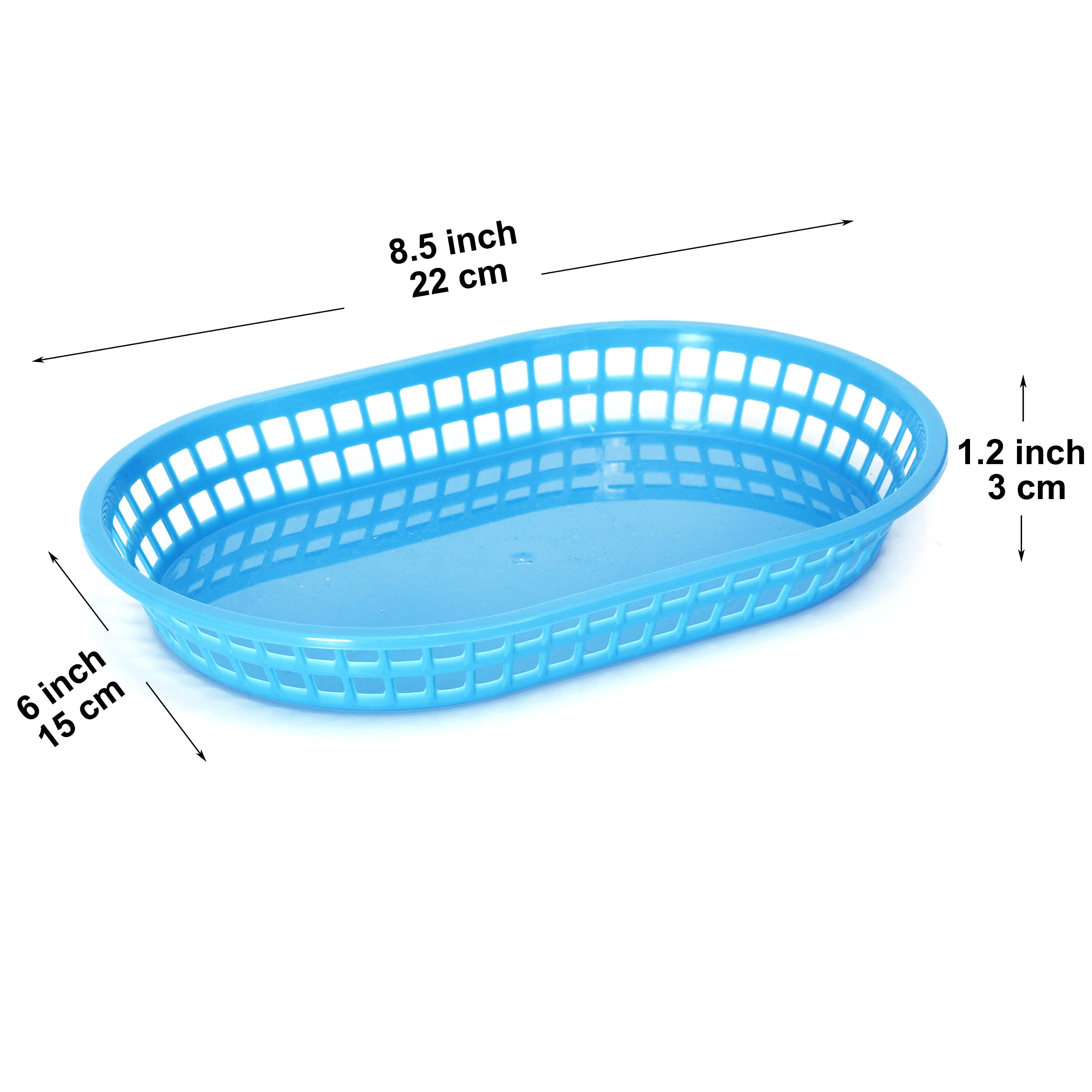 Youngever 15 Pack Plastic Snack Baskets - Assorted Colors for Popcorn, Chips, Snacks