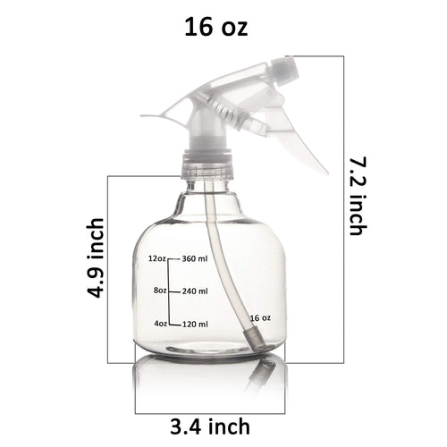 Youngever 12 Pack 16 Ounce Empty Plastic Spray Bottles, Spray Bottles for Hair and Cleaning Solutions
