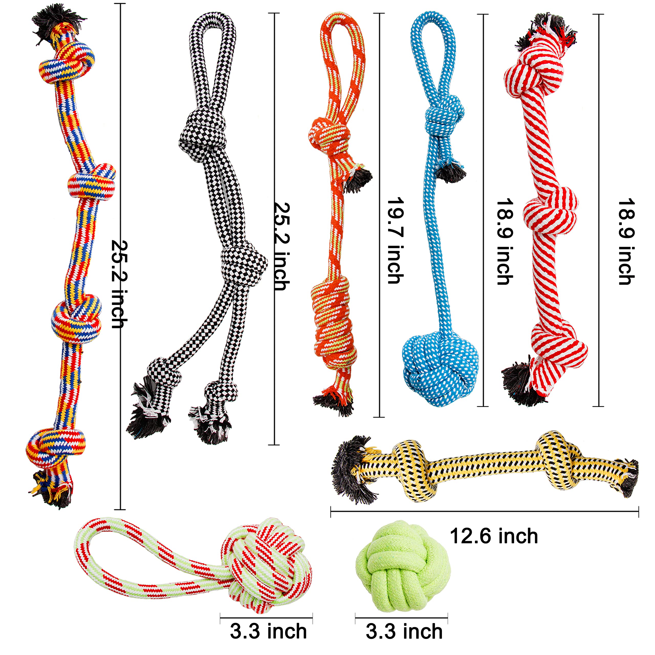 Youngever Dog Rope Toys, Puppy Chew Toys Dog Toys for Medium to Large Dogs