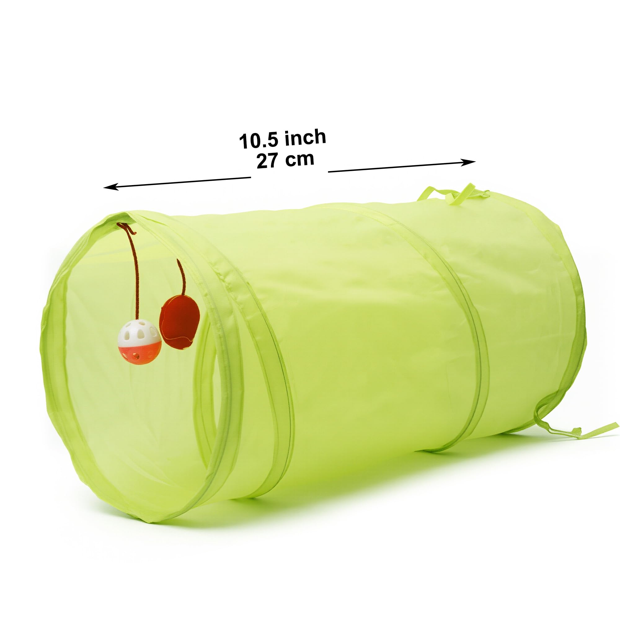 Youngever Cat Tunnel Toy, Collapsible Crinkle Tube with Hanging Ball, Interactive Play Tunnel for Cats, Kittens, Small Pet